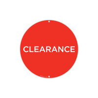 Round double sided poster "CLEARANCE" Double Sided (T4709RDWH)