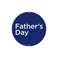 Round double sided poster "Father's Day" Double Sided 400mm (T4713BLWH)