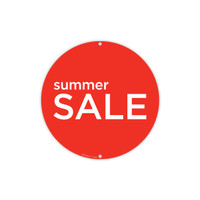 Round double sided poster "summer SALE" Double Sided (T4725RDWH)