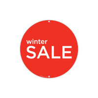 Round double sided poster "winter SALE" Double Sided (T4727RDWH)