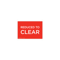 A5 landscape double sided sign"REDUCED TO CLEAR" (pack of 5) (T6749.1RDWH)