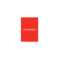 A5 portrait double sided sign card "CLEARANCE" (pack of 5) (T7709.1RDWH)