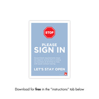 Shop for Shops COVID 19 DOWNLOADABLE POSTER 13 - SIGN IN (COVID13)