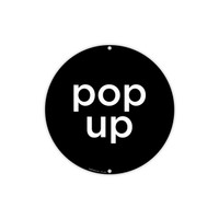 Shop for Shops Round double sided poster "pop up" Double Sided 400mm DIA(T4705.1BKWH)