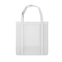 Reusable wider gusset bag with handles and reinforced bottom (A8370WH)