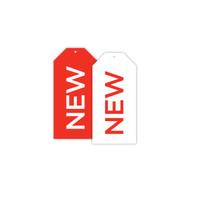 Shop for Shops Swing Ticket "NEW" Portrait Double Sided 67 w x 140mm H(T3662.1RDWH)