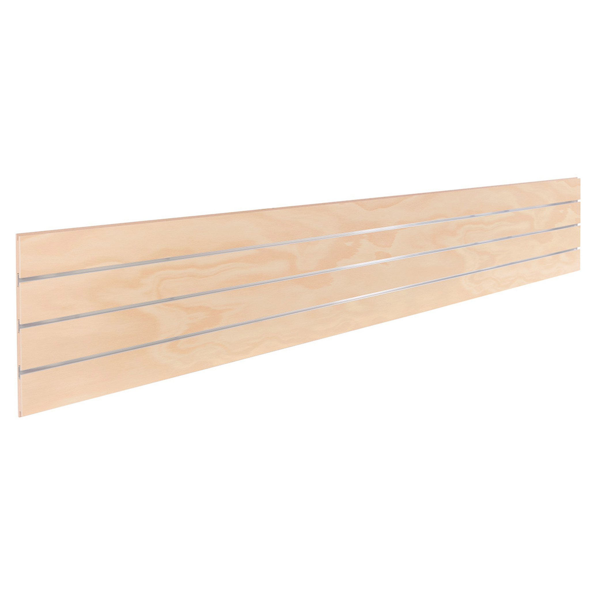 Slatwall timber laminate centre plank with 3 inserts 2400 L x 400 H x ...