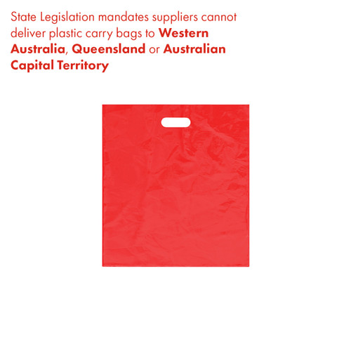 Shop for Shops Plastic carry bag large with die cut handle 435 W x 480 mm H 50 micron(A8207RD)