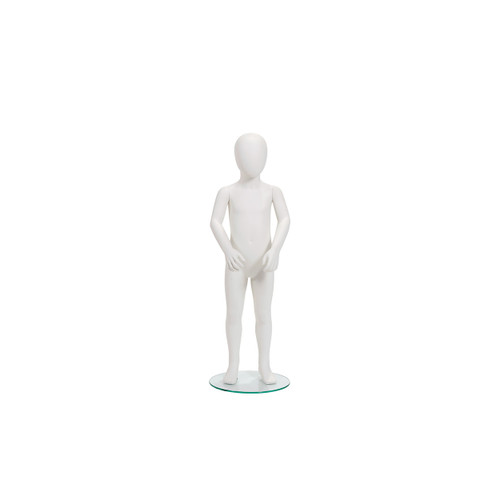 Shop for Shops Kids style mannequin age 4 with abstract head and base HT=1080, C=550, W=520, H=590 mm(B8581SW)
