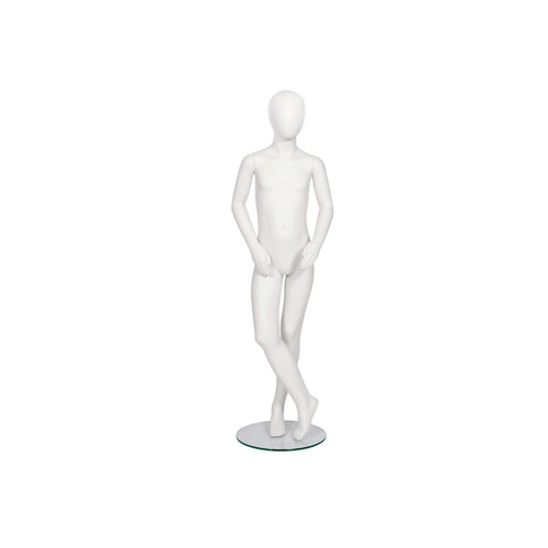 Shop for Shops Kids style mannequin age 8 with abstract head and base HT=1335, C=630, W=550, H=630 mm(B8584SW)
