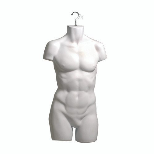 Shop for Shops Male M-L torso front with hanging hook 865 mm H(B9034WH)