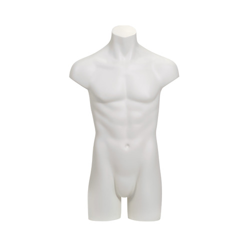 Shop for Shops Style plastic male torso M-L with mount for pole HT=900, Chest=970, W=780 mm(B9344WH)