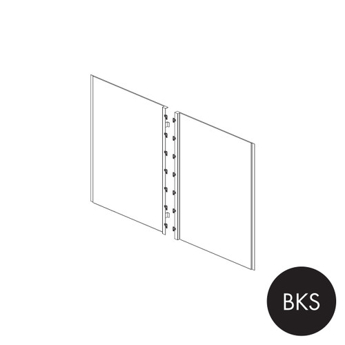 MAXe end bay inner metal panel set 560 H - 900 mm bay  447 W x 17 mm Thick(E0709.4BKS)