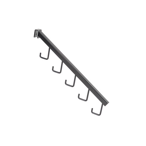 MAXe backrail angled arm with 5 hooks 405 mm D  18 x 18 mm section(E4860BKS)