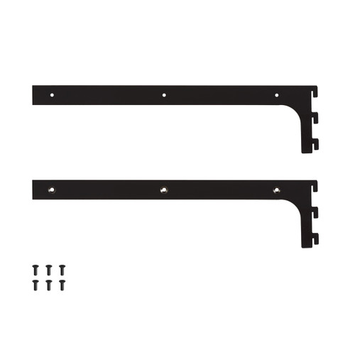 Shop for Shops MAXe 30 mm shelf bracket set 400 mm D 30 H x 2.5 mm Thick(E6004BKS)