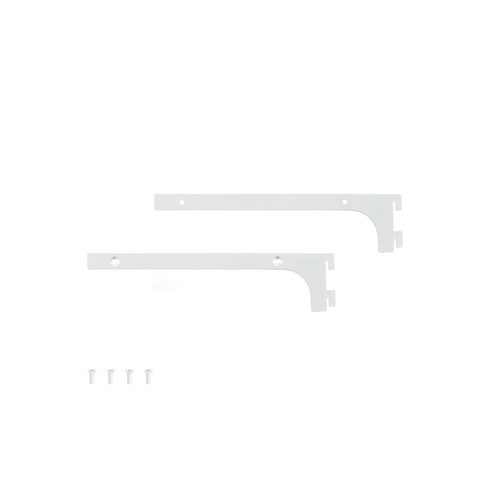 MAXe 18 mm shelf bracket set 200 mm D  18 H x 2.5 mm Thick(E6012WTS)
