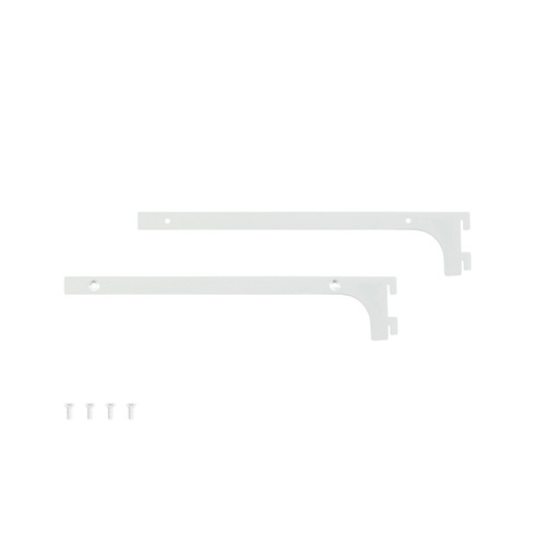 MAXe 18 mm shelf bracket set 300 mm D  18 H x 2.5 mm Thick(E6013WTS)
