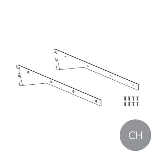 Shop for Shops MAXe 30 mm shelf angle adjustable bracket 500 mm D 30 H x 2.5 mm Thick(E6165CH)