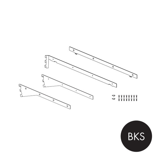 Shop for Shops MAXe 30 mm corner shelf bracket set 500 mm D 30 H x 2.5 mm Thick(E6805BKS)