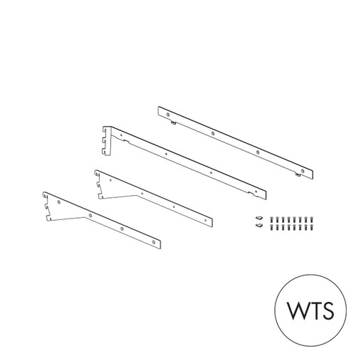 Shop for Shops MAXe 30 mm corner shelf bracket set 500 mm D 30 H x 2.5 mm Thick(E6805WTS)