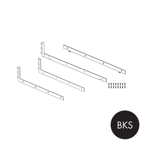 Shop for Shops MAXe 30 mm corner shelf base bracket set 500 mm D 30 H x 2.5 mm Thick(E6905BKS)