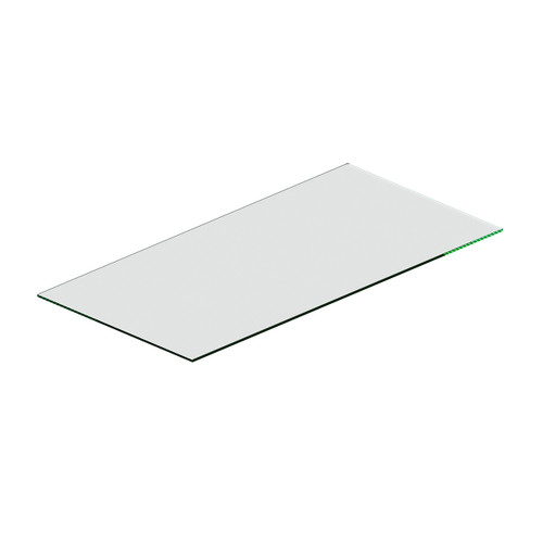MAXe 10 mm glass H frame gondola top - large  1330 W x 670 D x 10 mm Thick(E6913.4CG)