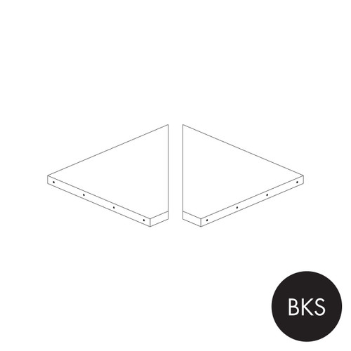 Shop for Shops MAXe metal corner shelf set 600 x 600 bay - 500 mm D 593 W x 30 mm Thick(E7156BKS)