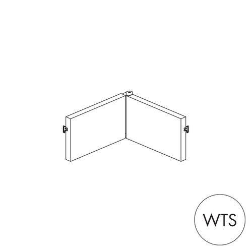 Shop for Shops MAXe metal corner skirt set 600 x 600 bay - 400 mm D 120 H x 18 mm Thick(E8146.4WTS)