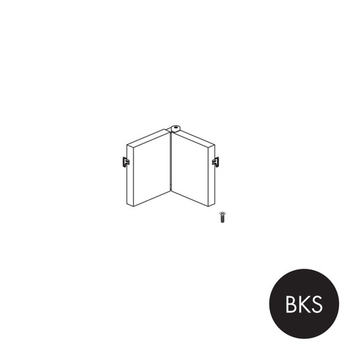 Shop for Shops MAXe metal corner skirt set 600 x 600 bay - 500 mm D 120 H x 18 mm Thick(E8156.4BKS)