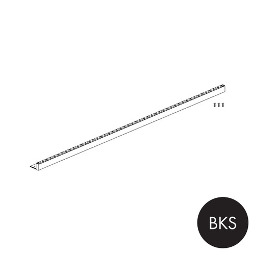 MAXe 30 mm shelf front fence adaptor 1200 mm bay  1198 W x 32 H x 56 mm D(E9112.4BKS)