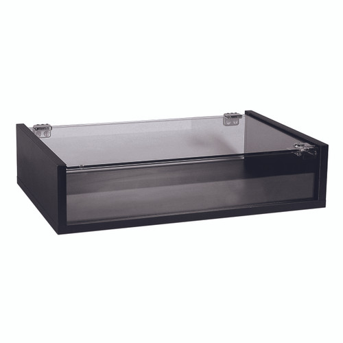 Shop for Shops Counter top display case with lockable glass top 390 D x 590 W x 138 mm H(F1900BK)