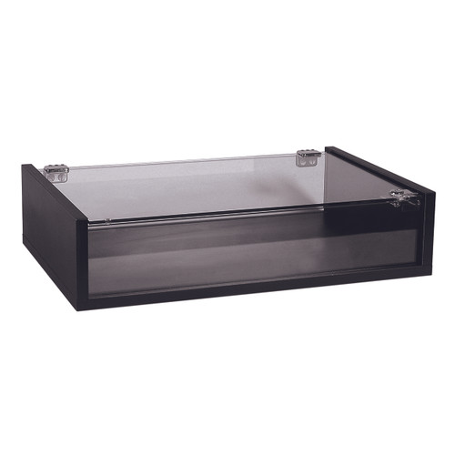 Counter top display case with lockable glass top  390 D x 590 W x 138  mm H(F1900BK)