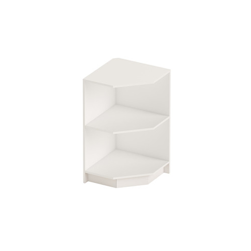 Open corner counter timber laminate with shelf  526 W x 526 D x 965 mm H(F4002WH)