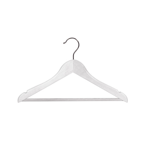 Kids wooden hanger with notches & rail  350 W x 12 mm Thick(H2604WH)