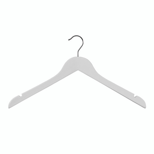 Shop for Shops Wooden hanger premium contoured wishbone with notches 440 W x 14 mm Thick(H2628WH)