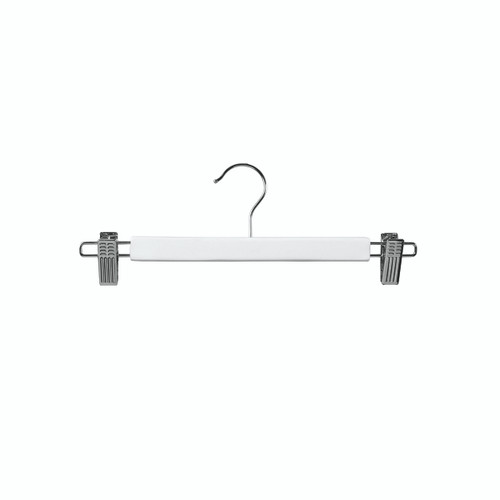 Shop for Shops Wooden hanger premium flat with clips at ends 330 W x 12 mm Thick(H2634WH)