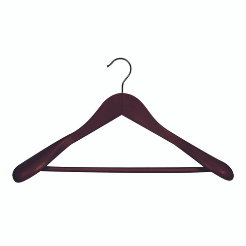 Shop for Shops Wooden hanger premium contoured for suit with formed shoulders & rail 450 W x 14 mm Thick(H2635WE)