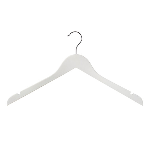 Shop for Shops Wooden hanger slimline flat wishbone with notches 440 W x 10 mm Thick(H2642WH)