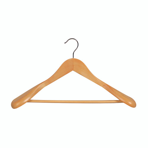 Shop for Shops Wooden hanger premium contoured for suit with formed shoulders & rail 410 W x 14 mm Thick(H2646BH)
