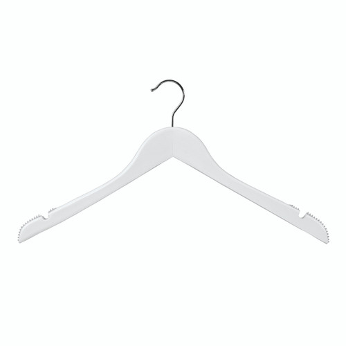 Shop for Shops Wooden hanger premium contoured wishbone with notches & ribs 440 W x 14 mm Thick(H2651WH)
