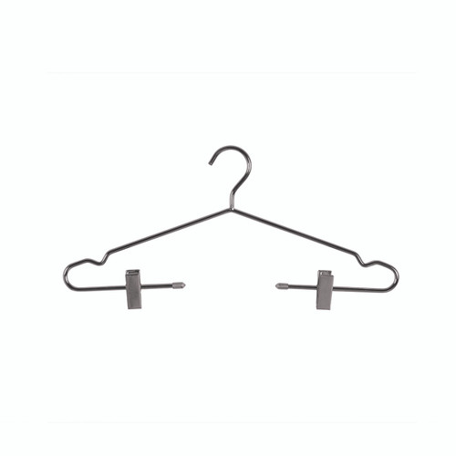 Shop for Shops Deluxe metal hanger with notches & adjustable clips 420 W x 5 mm DIA(H3102CH)
