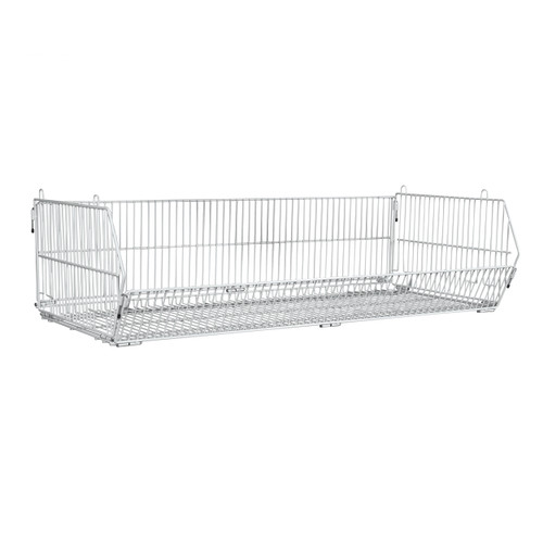 Collapsible & stackable wire basket  1220 W x 560 D x 340 mm H(M2200WH)
