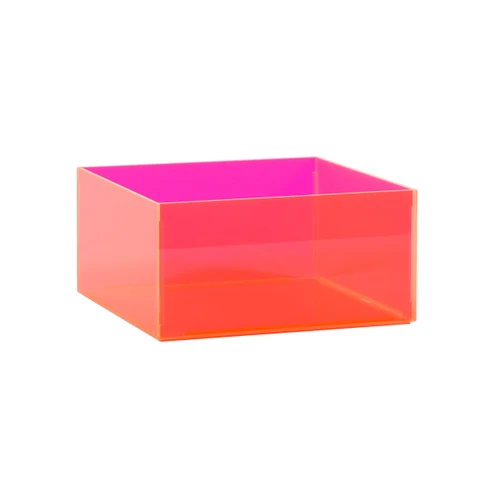 Acrylic container square  200 x 200 x 100 mm H(M2715FP)