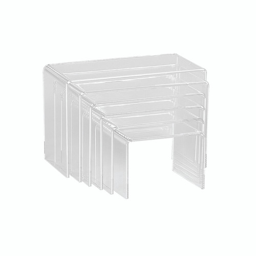 Shop for Shops Acrylic risers set rectangular with 6 nesting pieces Max 220 W x 145 H x 100 mm D(M2765CA)