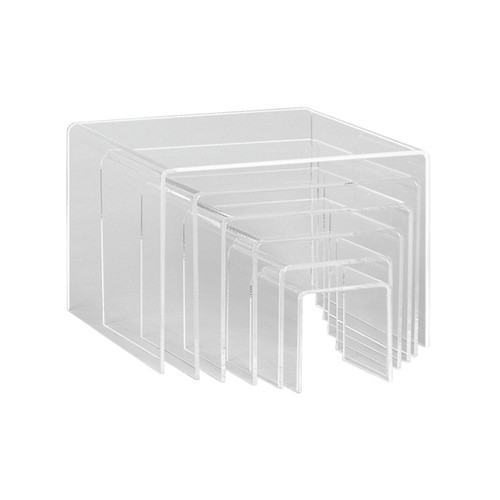 Acrylic risers set square with 6 nesting pieces  Max 210 Square x 150 mm H(M2766CA)