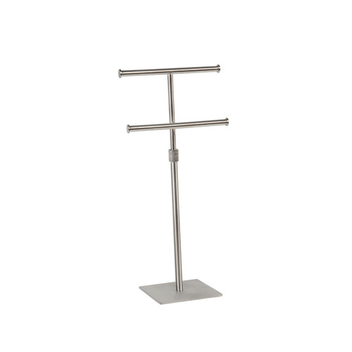 Two tier hanging jewellery display with adjustable height  150 mm sq base 300-570 mm Adj H(M2832SC)
