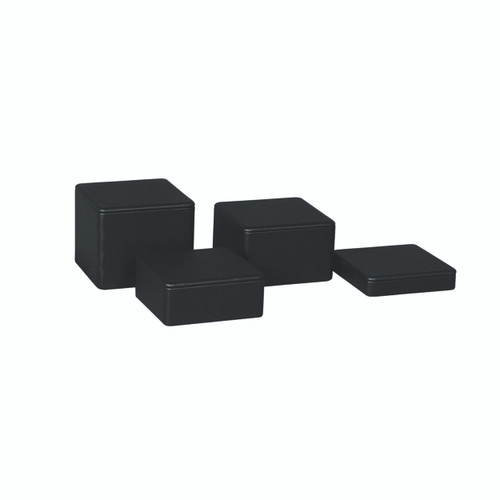 Shop for Shops Leatherette square riser set of 4 heights 120 mm sq 105, 80, 50, 30 mm H(M3110BK)