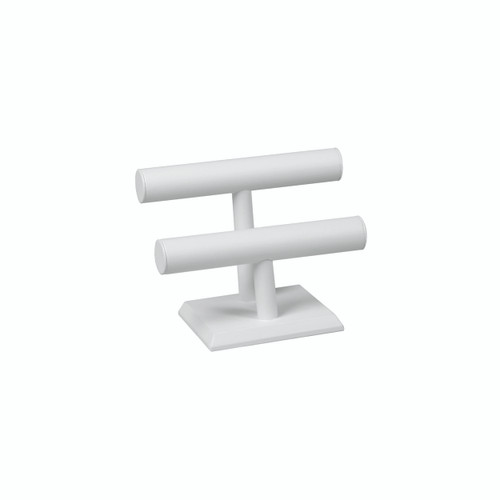 Shop for Shops Leatherette jewellery bar two tier 250 W x 150 D x 200 mm H(M3402WH)