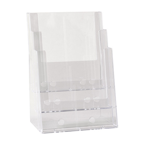 Shop for Shops Triple level A4 freestanding brochure holder 320 H x 240 W x 280 mm D(M4132CA)
