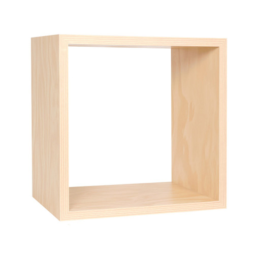 Shop for Shops Large square wooden display cube 597 x 597 x 400 mm D(M5402PY)
